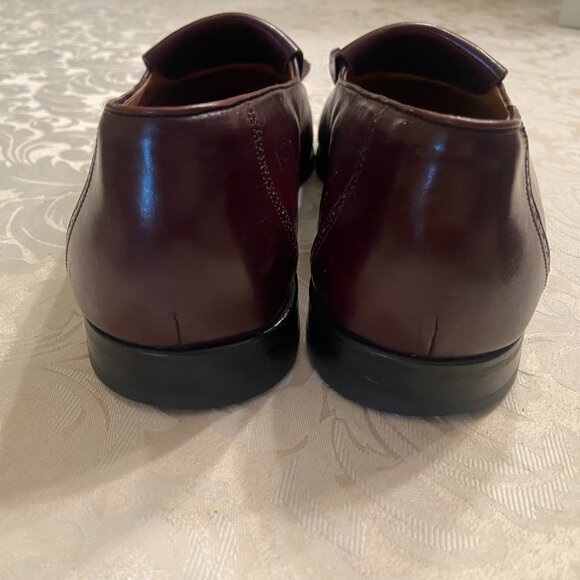 Mezlan Men’s Burgundy Leather Dress Shoes (Loafers) - SZ 9 Wide - Picture 4 of 7